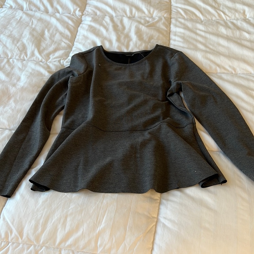 Women’s Ann Taylor grey peplum top size small